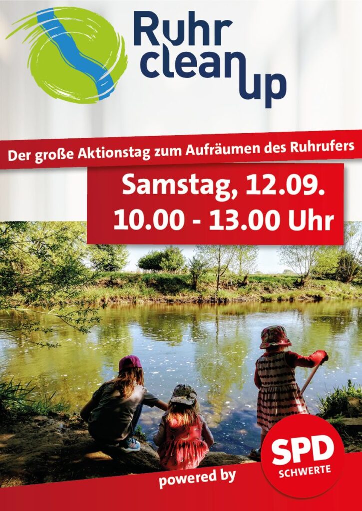 Flyer-Vorderseite RuhrCleanUp Schwerte am Samstag, 12. September 2026, 10 bis 13 Uhr
