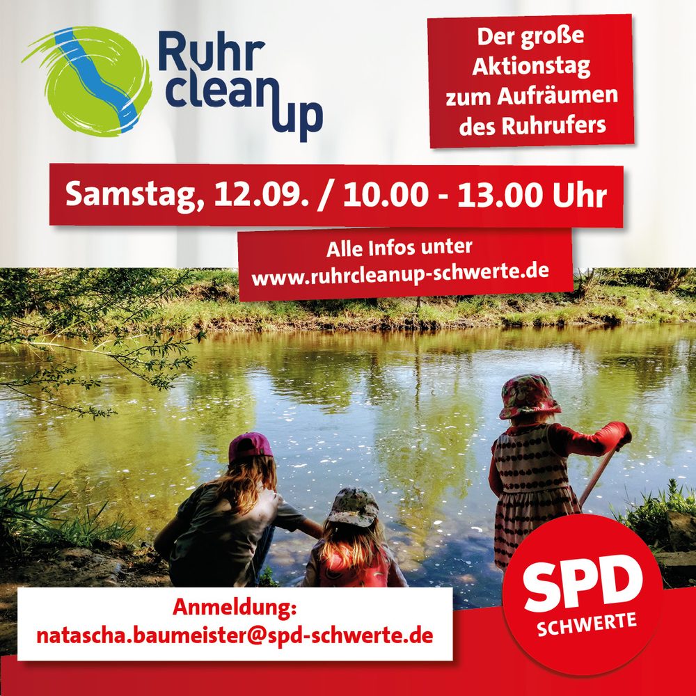 Sharepic zum RuhrCleanUp Schwerte am 12. September 2026, 10 bis 13 Uhr